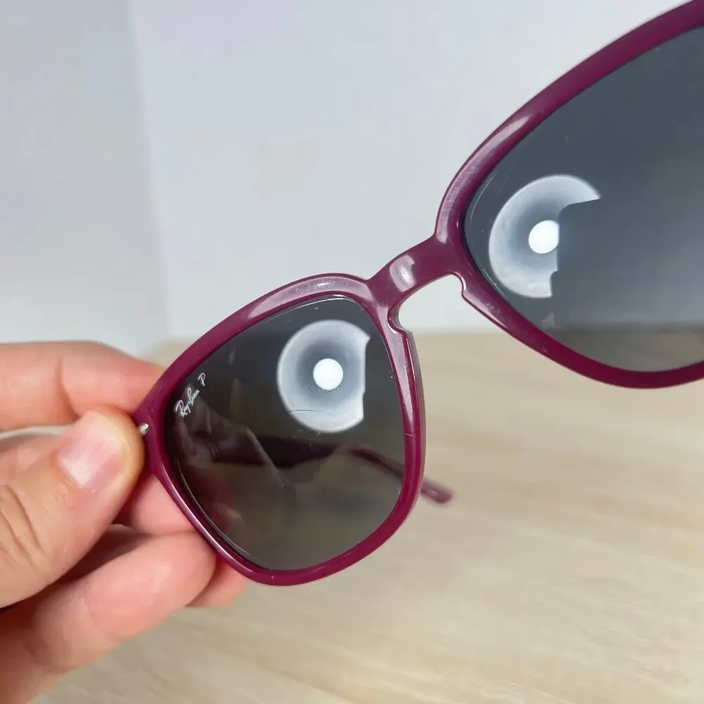 Ray-Ban RB4362 6383/T3 Sunglasses Polarized Burgundy 55-18-145 Italy
